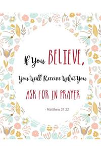 If You Believe, You Will Receive What You Ask For In Prayer - Matthew 21
