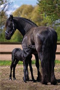 Friesian Horse Lovers Journal (lined, ruled paper, medium diary for writing, journaling, notebook to write in gifts for women, girls, boys, men, teens, tweens, middle school, MV good books horses best seller mothers day gift birthday present daught