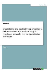 Quantitative and qualitative approaches to risk assessment and analysis