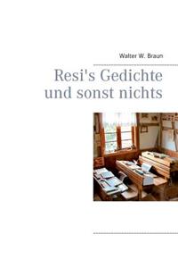 Resi's Gedichte und sonst nichts