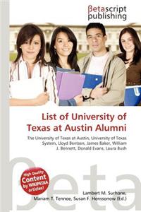 List of University of Texas at Austin Alumni
