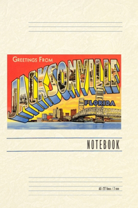 Vintage Lined Notebook Greetings from Jacksonville, Florida