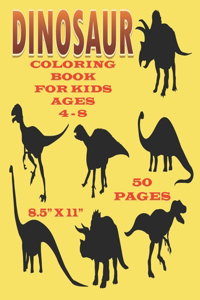 Dinosaur Coloring Book For Kids Ages 4-8