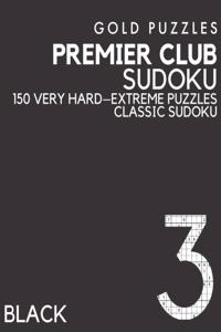 Gold Puzzles Premier Club Sudoku Black Book 3