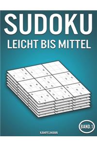 Sudoku leicht bis mittel: 400 Leicht bis mittelschwere Sudokus - mit Lösungen (Band 1)