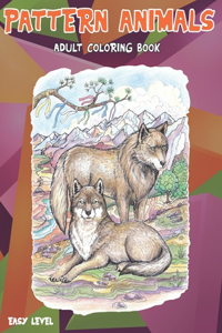 Adult Coloring Book Pattern Animals - Easy Level