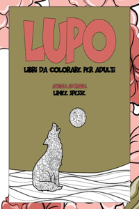 Libri da colorare per adulti - Linee spesse - Animale adorabile - Lupo