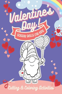 Valentine's day scissor skills for kids