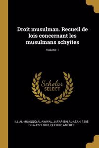 Droit musulman. Recueil de lois concernant les musulmans schyites; Volume 1