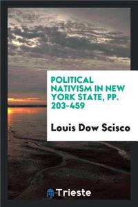 Political Nativism in New York State