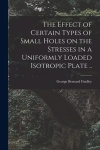 Effect of Certain Types of Small Holes on the Stresses in a Uniformly Loaded Isotropic Plate ..