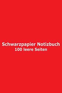 Schwarzpapier Notizbuch - 100 leere Seiten