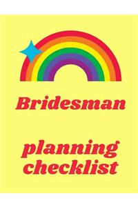 Bridesman Planning Checklist