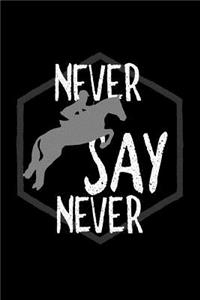 Never say never