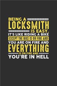 Being a Locksmith is Easy. It's like riding a bike Except the bike is on fire and you are on fire and everything is on fire and you're in hell