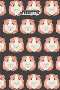 Notebook: Guinea Pig Notebook 120 Lined Pages 6 x 9