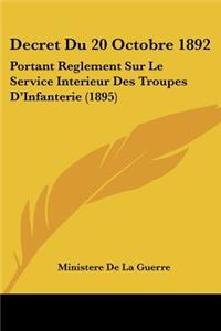 Decret Du 20 Octobre 1892