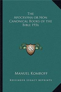 The Apocrypha or Non Canonical Books of the Bible 1936