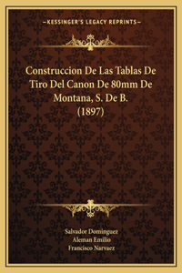 Construccion De Las Tablas De Tiro Del Canon De 80mm De Montana, S. De B. (1897)