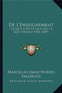 de L'Enseignement