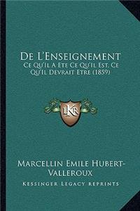 de L'Enseignement