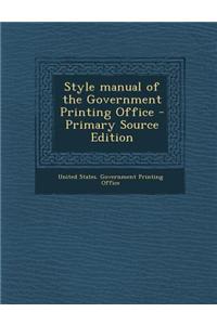 Style Manual of the Government Printing Office