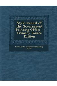 Style Manual of the Government Printing Office