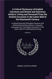 A Critical Dictionary of English Literature and British and American Authors