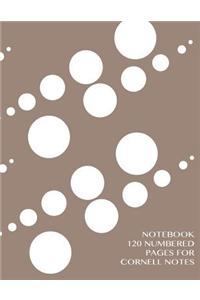 Notebook 120 numbered pages for Cornell Notes