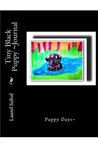 Tiny Black Puppy Journal