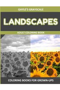 Gayle's Grayscale Landscapes Adult Coloring Book