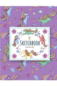 Cute Unicorn Kawaii Sketchbook