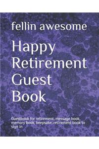 Happy Retirement Guest Book