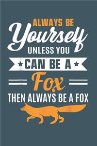 Always be yourself unless you can be a fox then always be a fox