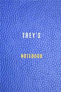 Trey's Notebook (6 x 9 - 105 Lined Pages) personalized journal notebook