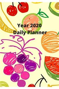 Year 2020 Fully Dated Monthly, Weekly And Daily Calender Planner
