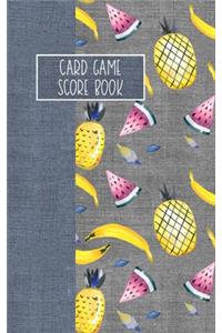 Card Game Score Book