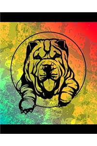 Shar-Pei Color Burst Notebook