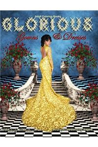 Adult Coloring Books Glorious Gowns & Dresses