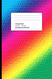 Artistic Rainbow Composition Notebook