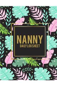 Nanny Daily Log Sheet: Colorful Forest, 8.5