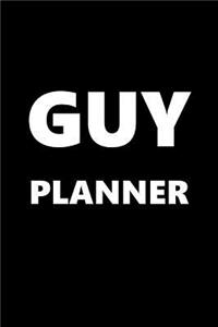 2019 Daily Planner For Men Guy Planner White Font Black Design 384 Pages