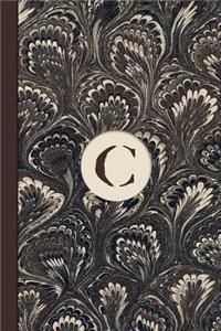 Monogram C Marble Notebook (Coffee Peacock Edition)