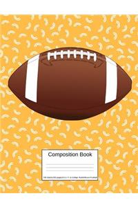 Composition Book 100 Sheets/200 Pages/8.5 X 11 In. College Ruled/ Brown Football