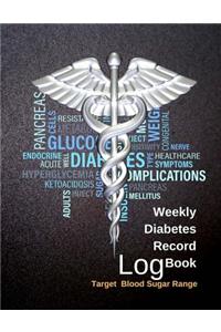 Weekly Diabetes Record Log Book