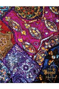Bejeweled Touch of India Journal (blank, unlined 8.5x11 large diary, adorning the princess bride war room prayer journal, notebook to write draw in for girls women, MV best seller, wedding planner, bridesmaid gift, artist, drawing)