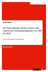 Partei Bündnis 90/Die Grünen. Eine Analyse der Grundsatzprogramme von 1980 bis 2020