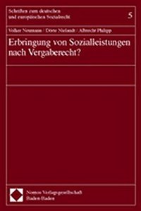 Erbringung Von Sozialleistungen Nach Vergaberecht?