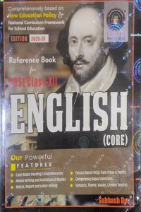English Core Reference Book for class XII by Subhash Dey based on CBSE and NCERT Edition 2025-26