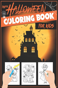 Happy Halloween Coloring Book For Kids